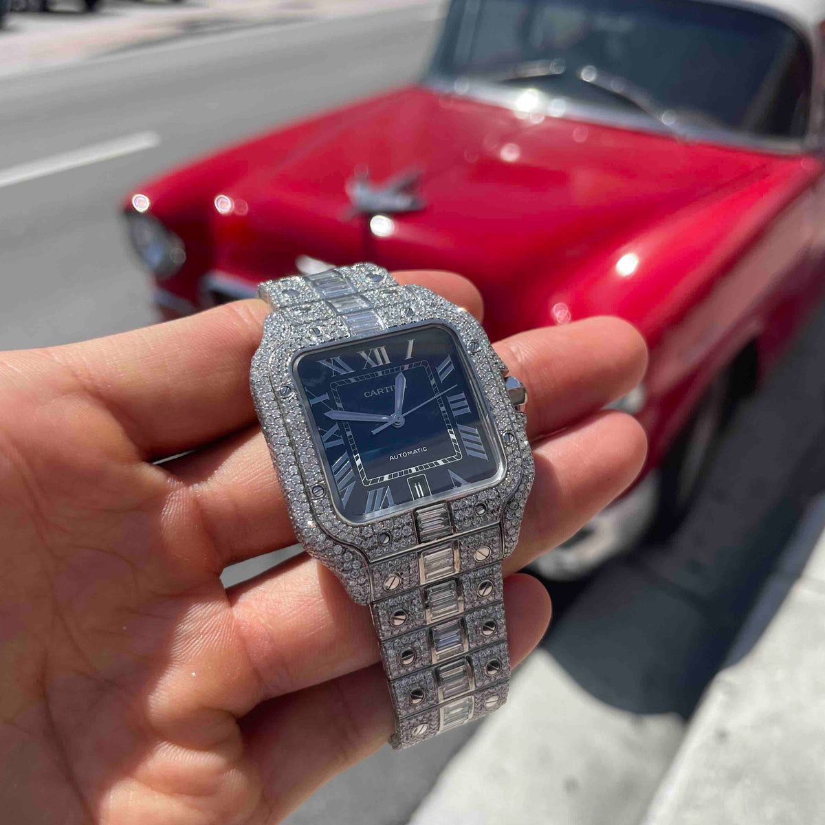 VVS Cartier Watch Blue Dial | 41mm | 31 cts