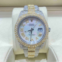  41mm Rolex Datejust Mother of Pearl Roman Dial | 29 cts VS1 | #126300 | Iced Bust Down