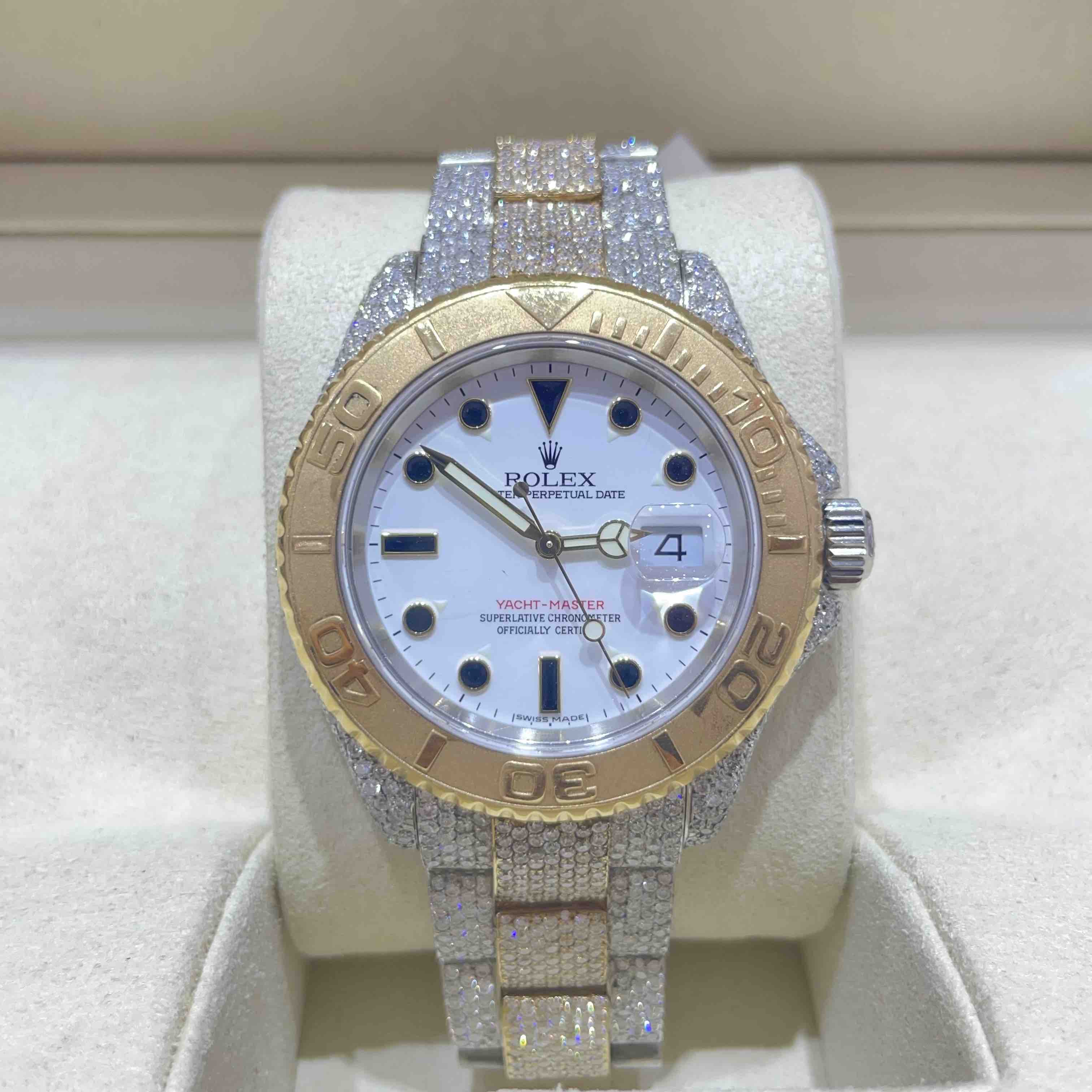 Rolex yachtmaster hotsell 2 iced out