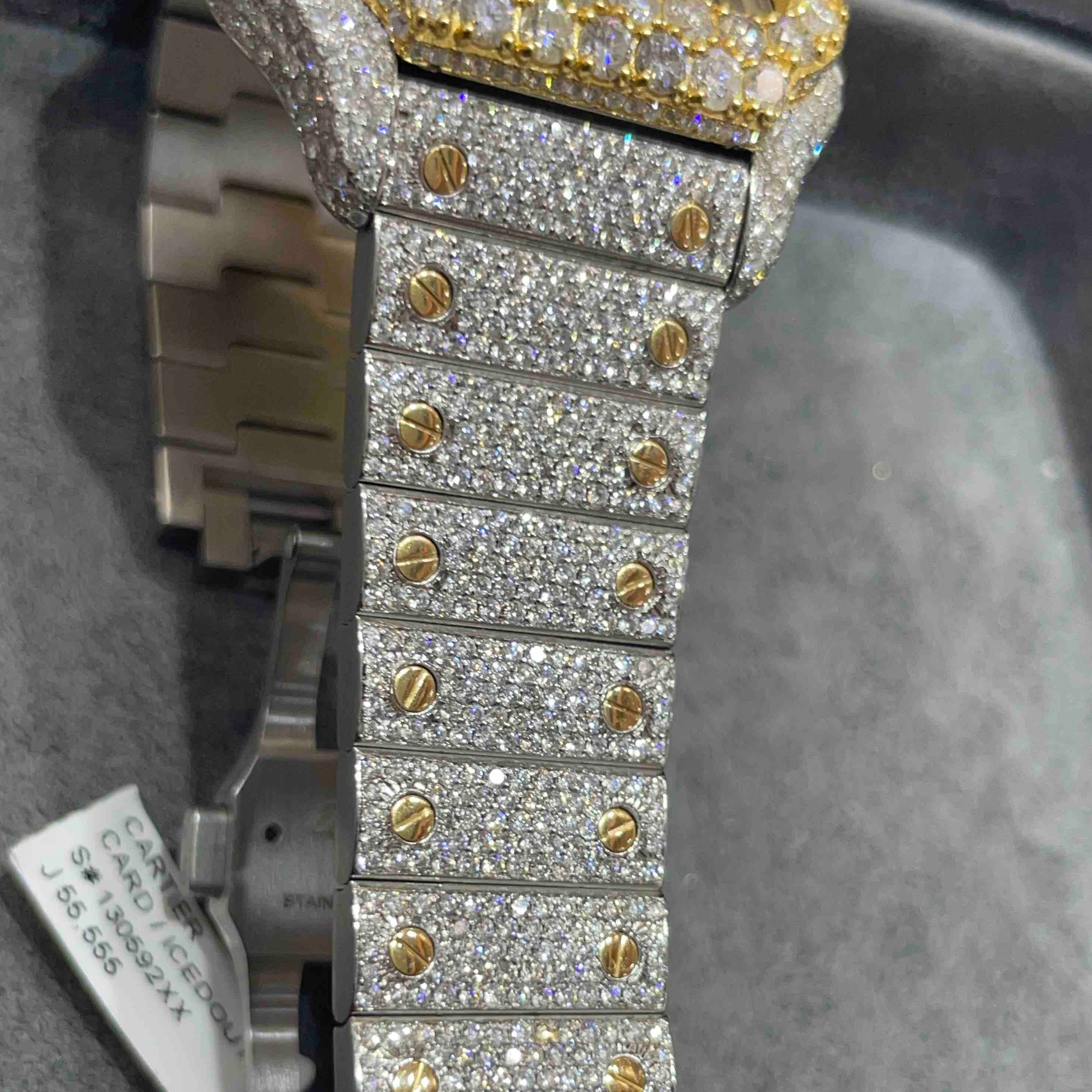 Iced Out Cartier Watch