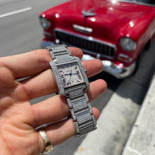  34mm Cartier Tank FRANÇAISE Iced Out Watch