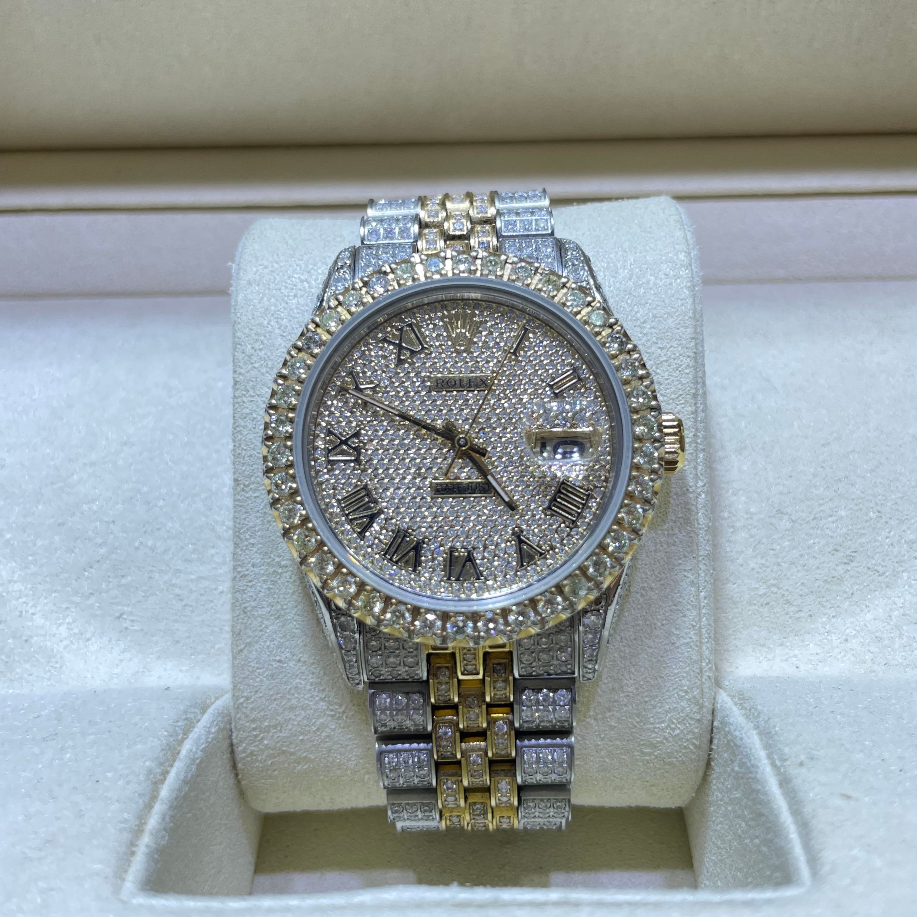 White gold 2024 iced out rolex