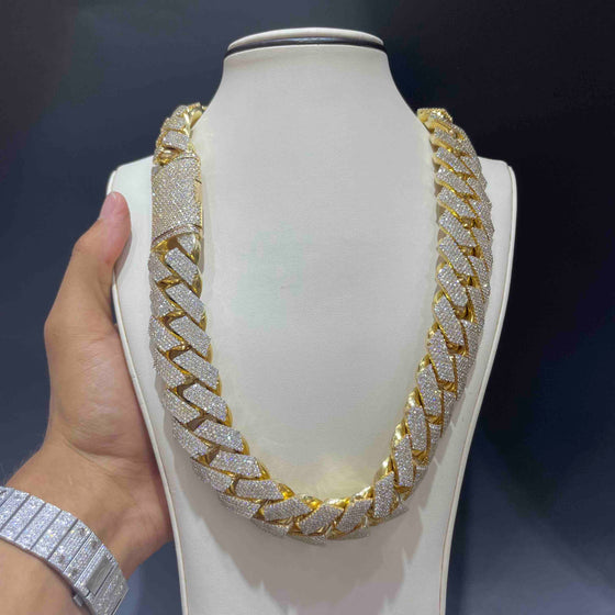 18mm KILO Miami Cuban Chain Bracelet 14k Gold Plated Stainless