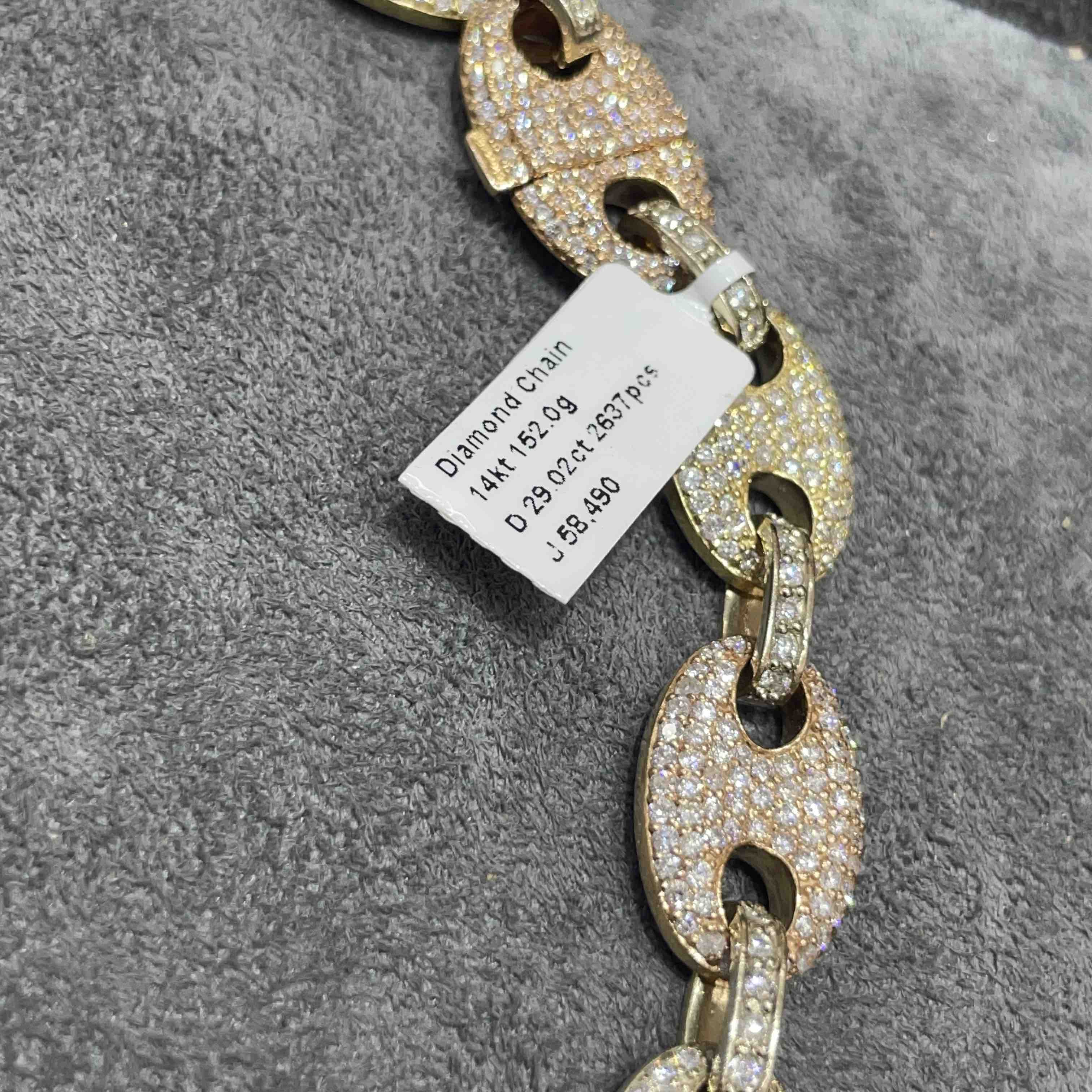 Gucci Link Chain Iced Bust Down