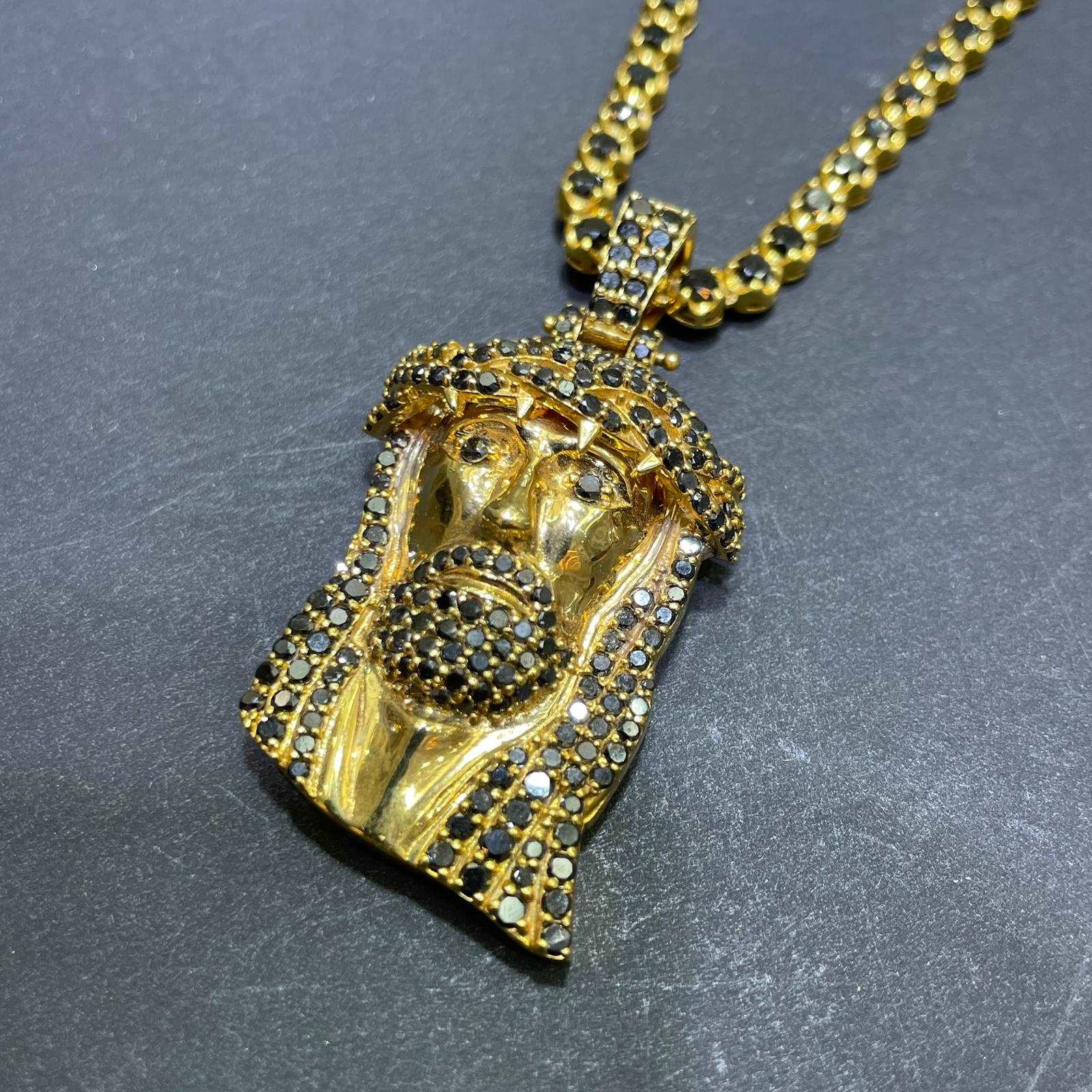 14k Black Diamond Iced Out