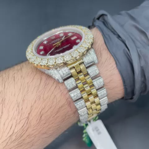 36mm Bust Down Rolex Red Face