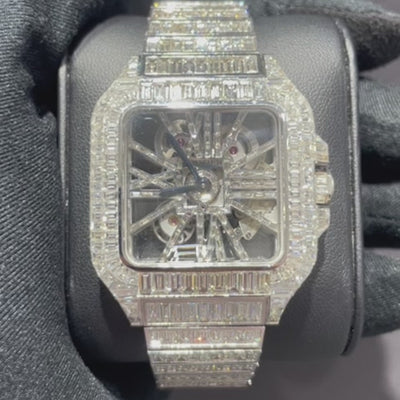 Cartier Skeleton Iced Out Chandelier VVS1 Watch 