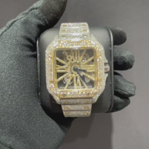 Skeleton Cartier Bust Down Watch VVS