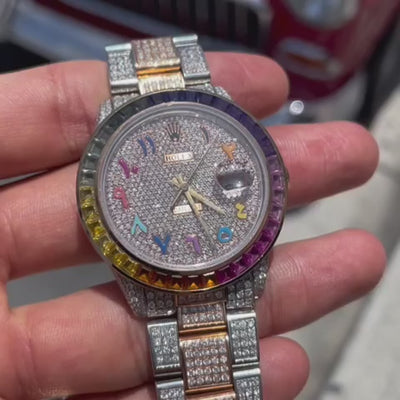 Iced Out Rainbow Rolex