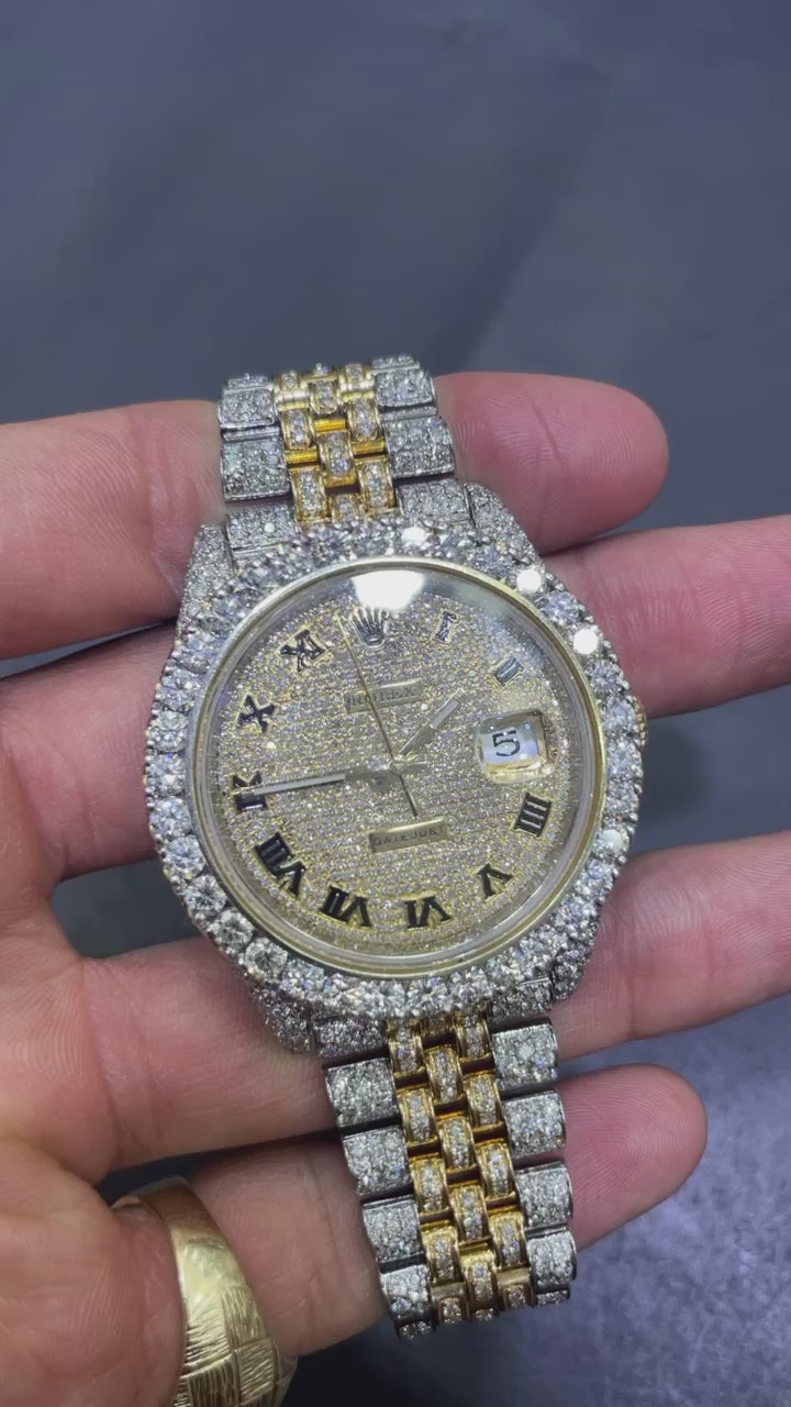 ROLEX FULL VS1 BUST DOWN TWO TONE Video