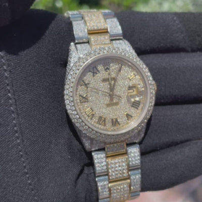 iced out rolex 36mm