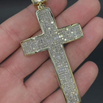 14k Iced Out Cross VVS