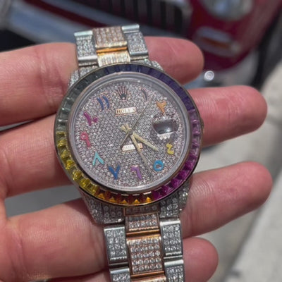  Iced Out Rainbow Rolex
