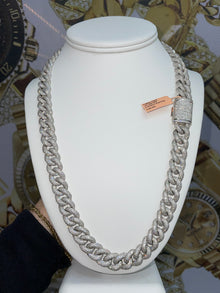  New 14k 34cts.t.w. Vs1 “infinity diamond chain”Miami Cuban link 12mm, 208 grams