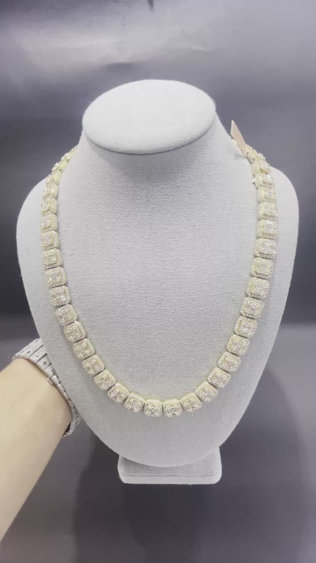 Iced out Baguette Chain