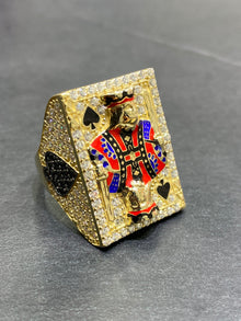  new 10k king ace of spades ring “sizing available “