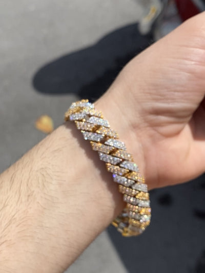 iced out cuban link bracelet