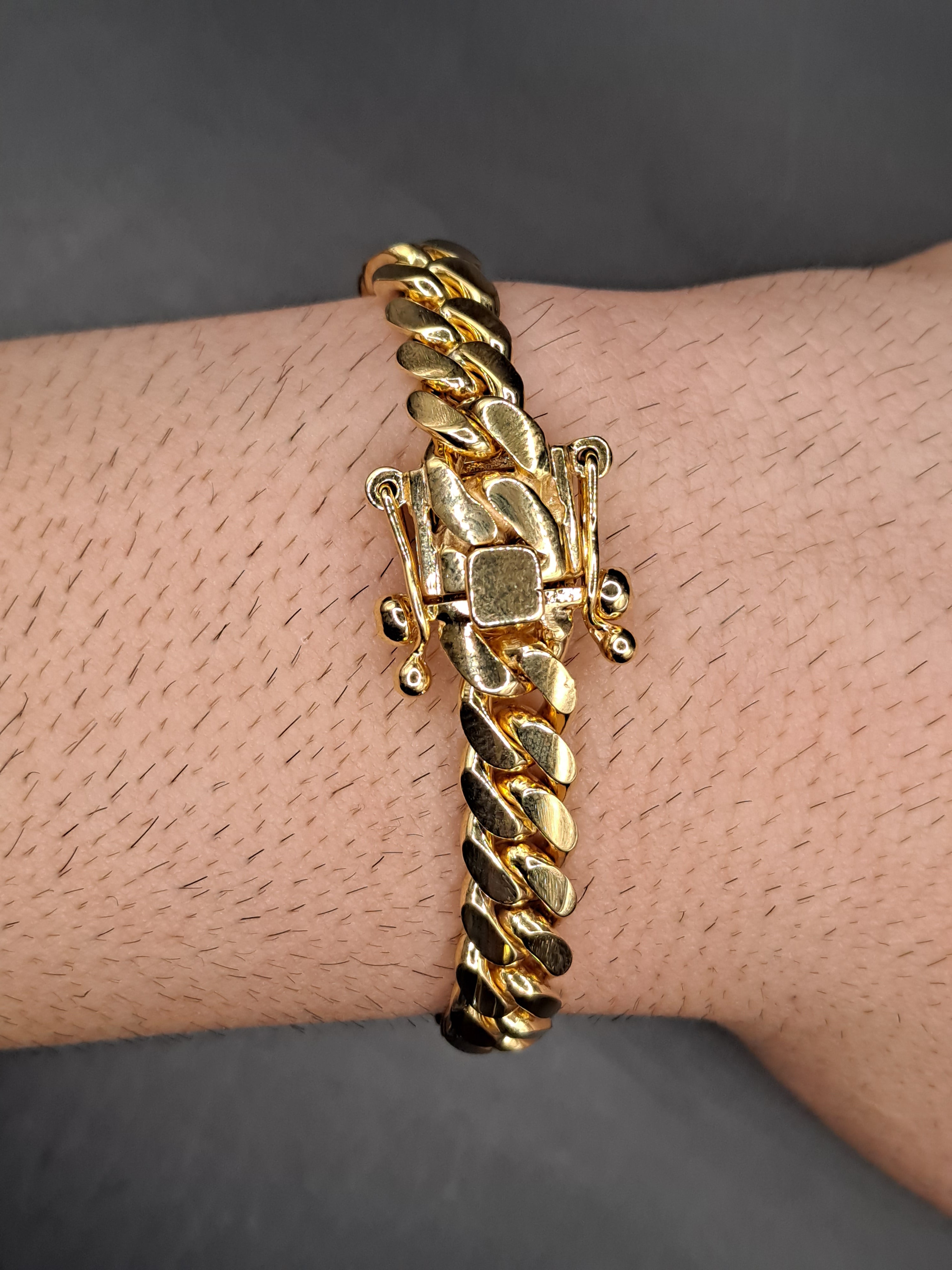 new 14k miami solid cuban link bracelet, 10mm 68.9 grams 8.5 inches