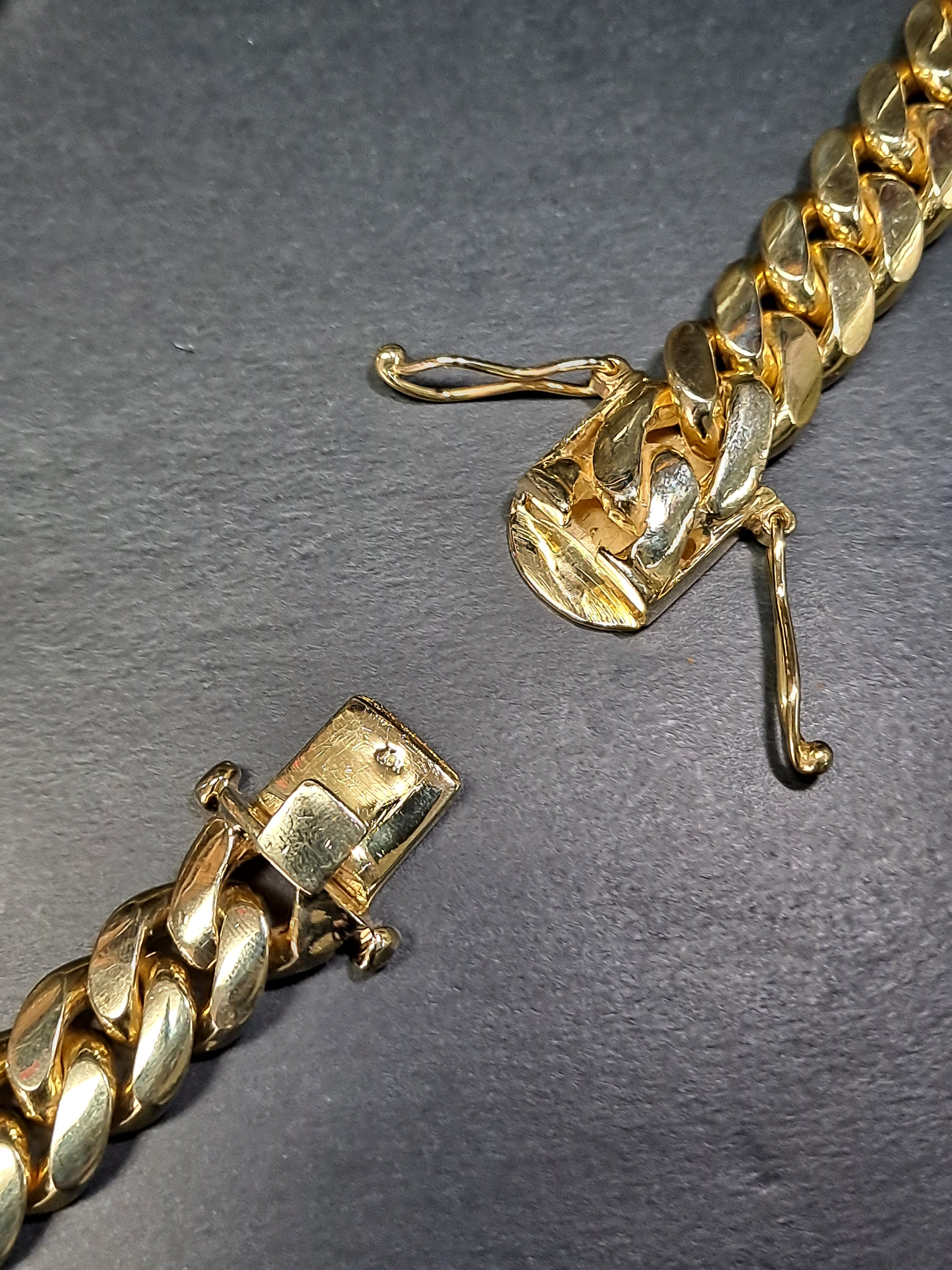 new14k 8.5mm solid miami cuban link 136 grams 24inches