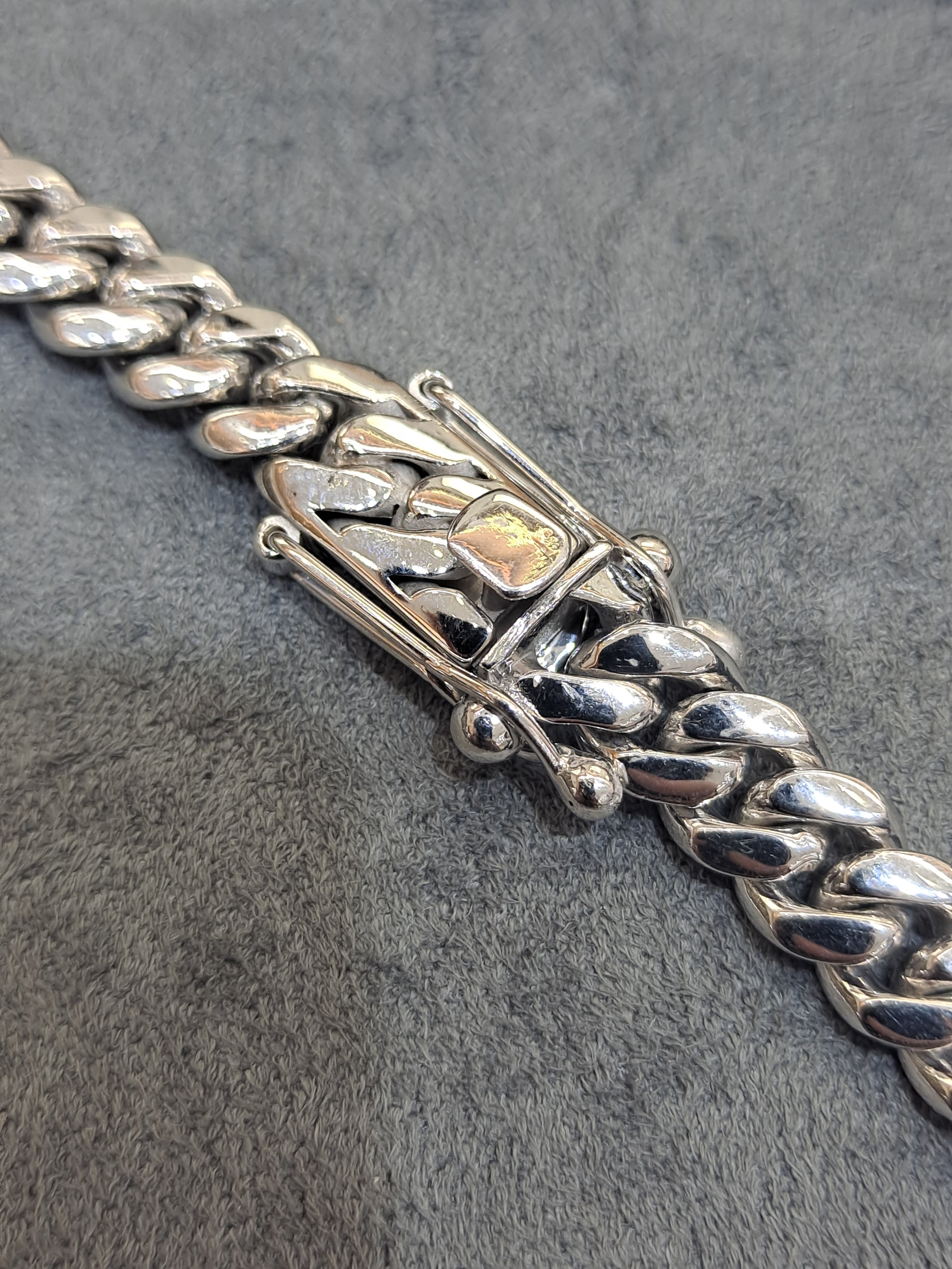new 10k 8mm white gold solid miami cuban link 115 grams 22 inches
