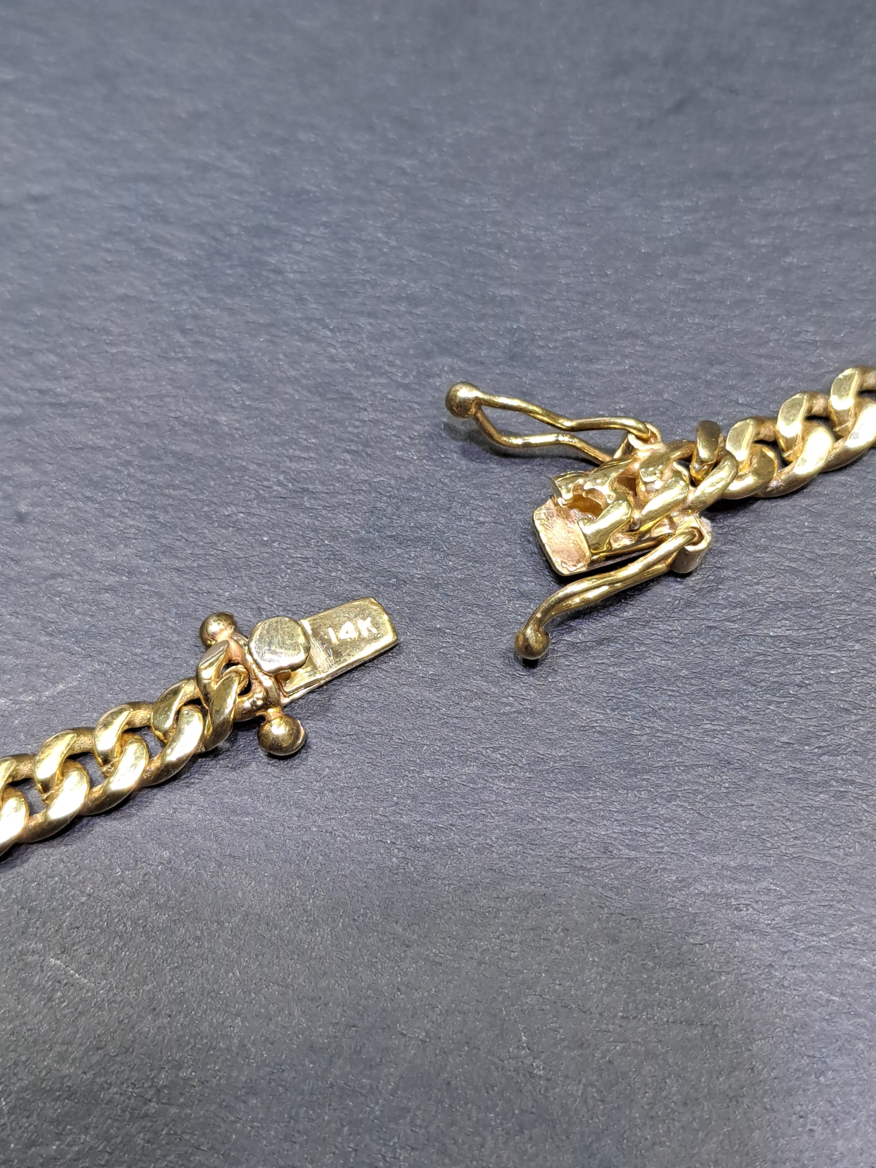 14k miami cuban link 4.80mm,30 grams,22 inches