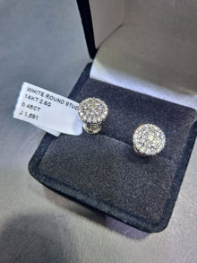  diamond cluster stud earrings .45 cts