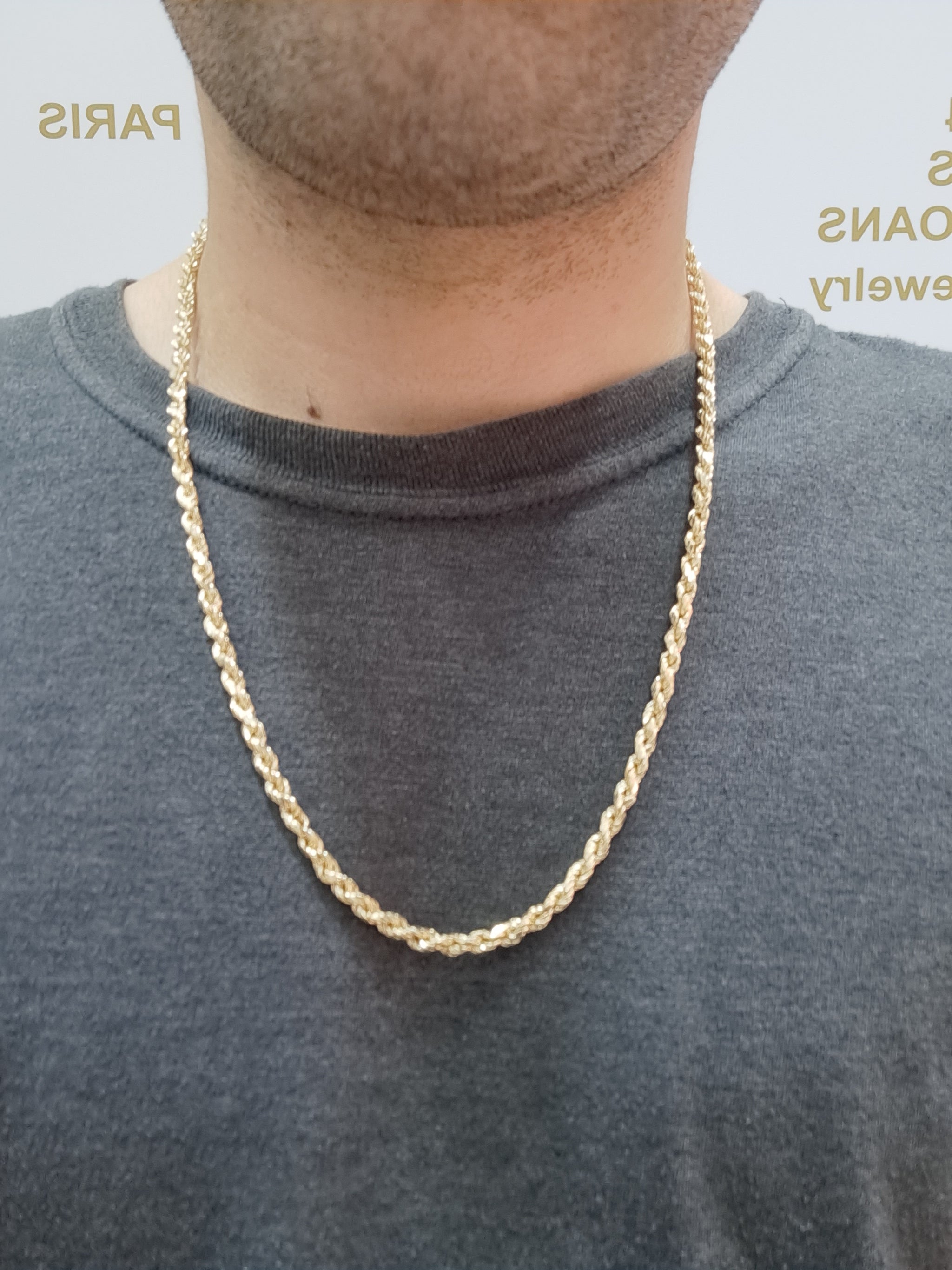NEW 10K ITALIAN MADE ROPE CHAIN