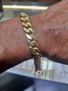  new 14k solid hand made 11mm 92 gram miami cuban bracelet