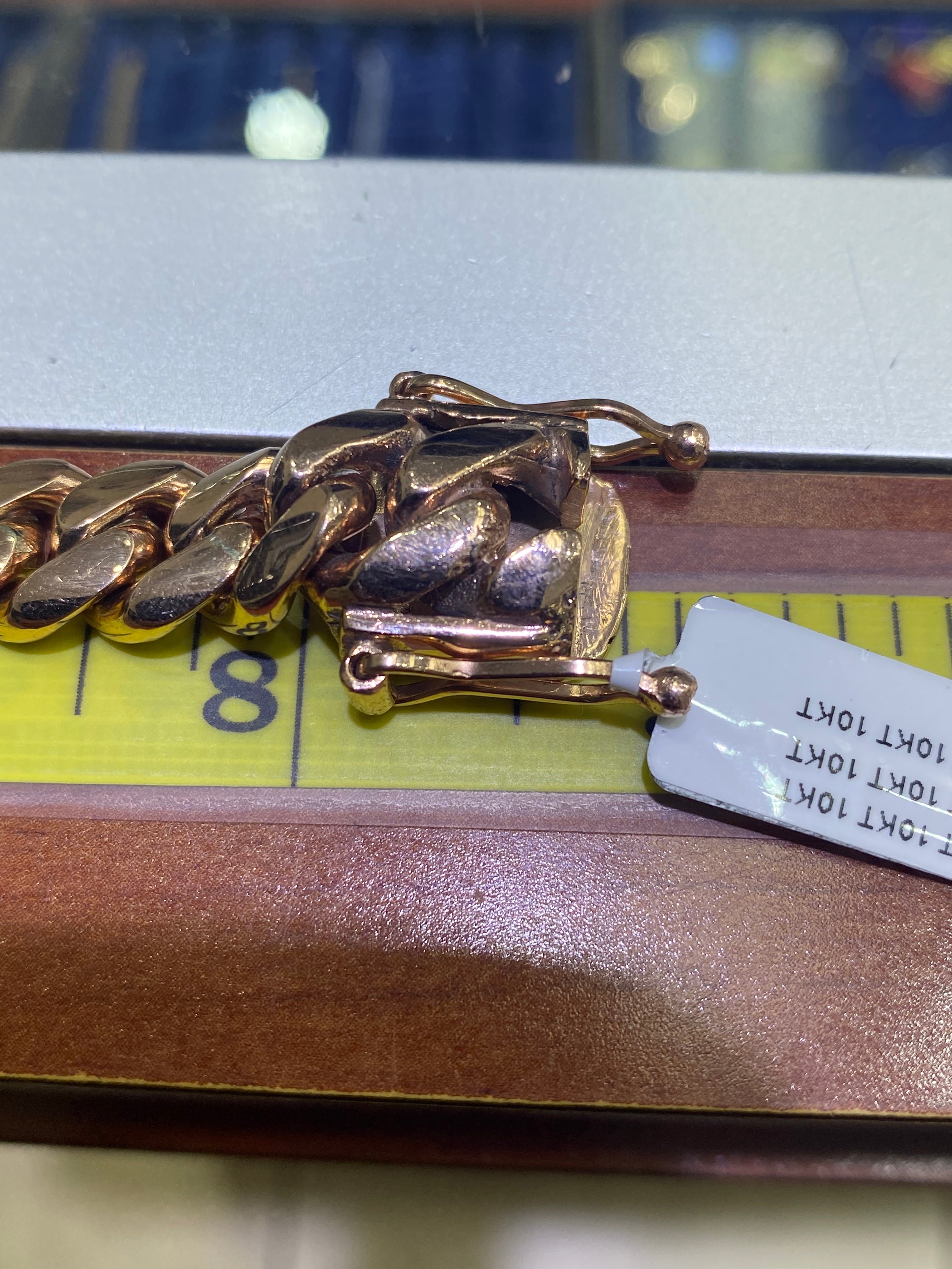 new 10k rose gold handmade miami cuban link bracelet