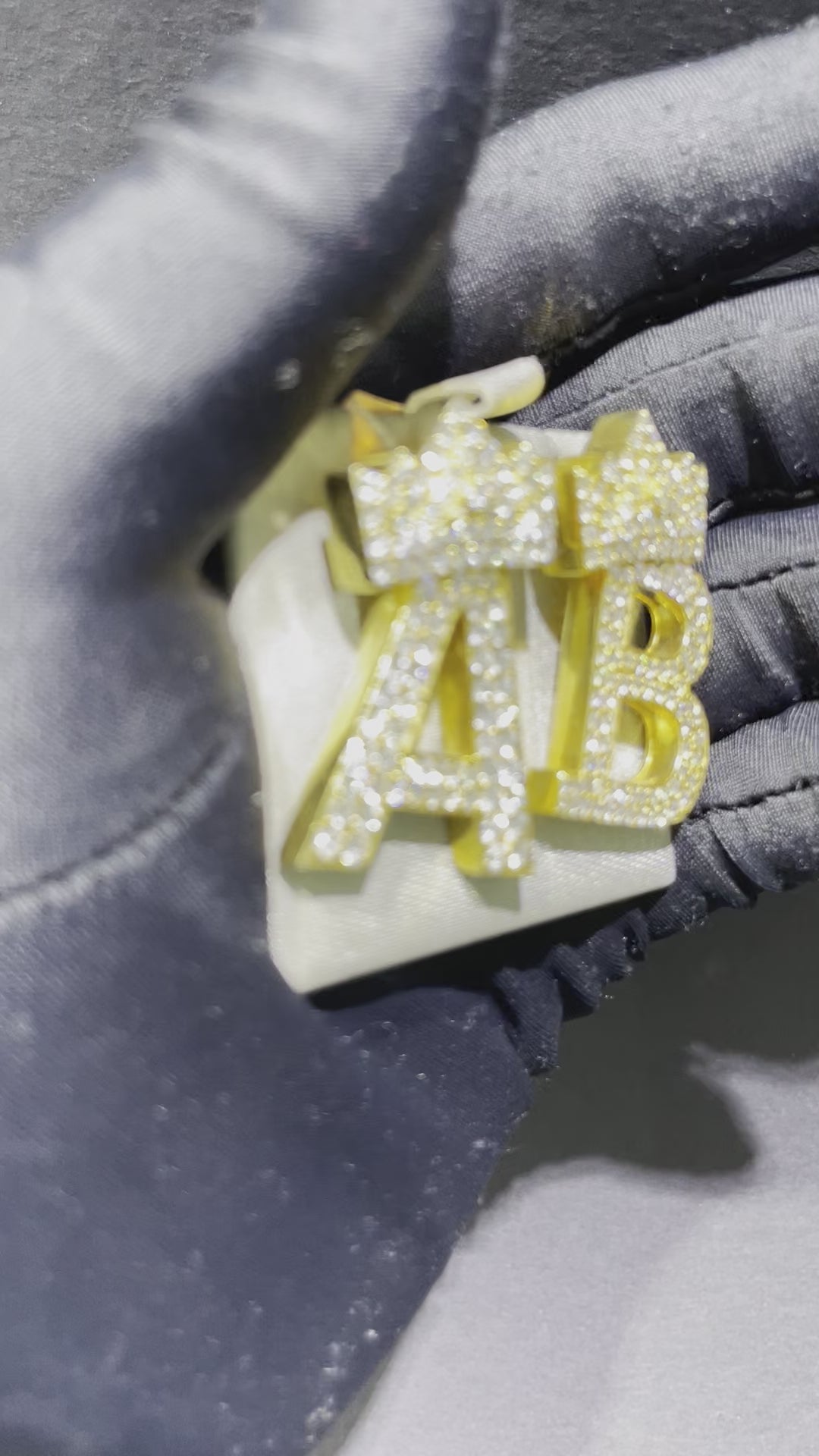 14k "Iced Out Pendant" VS1 Diamond Bust Down Initial Charm 14 grams and 2.75 ct (103pcs, F+) of Natural Diamonds available in any letter in the alphabet