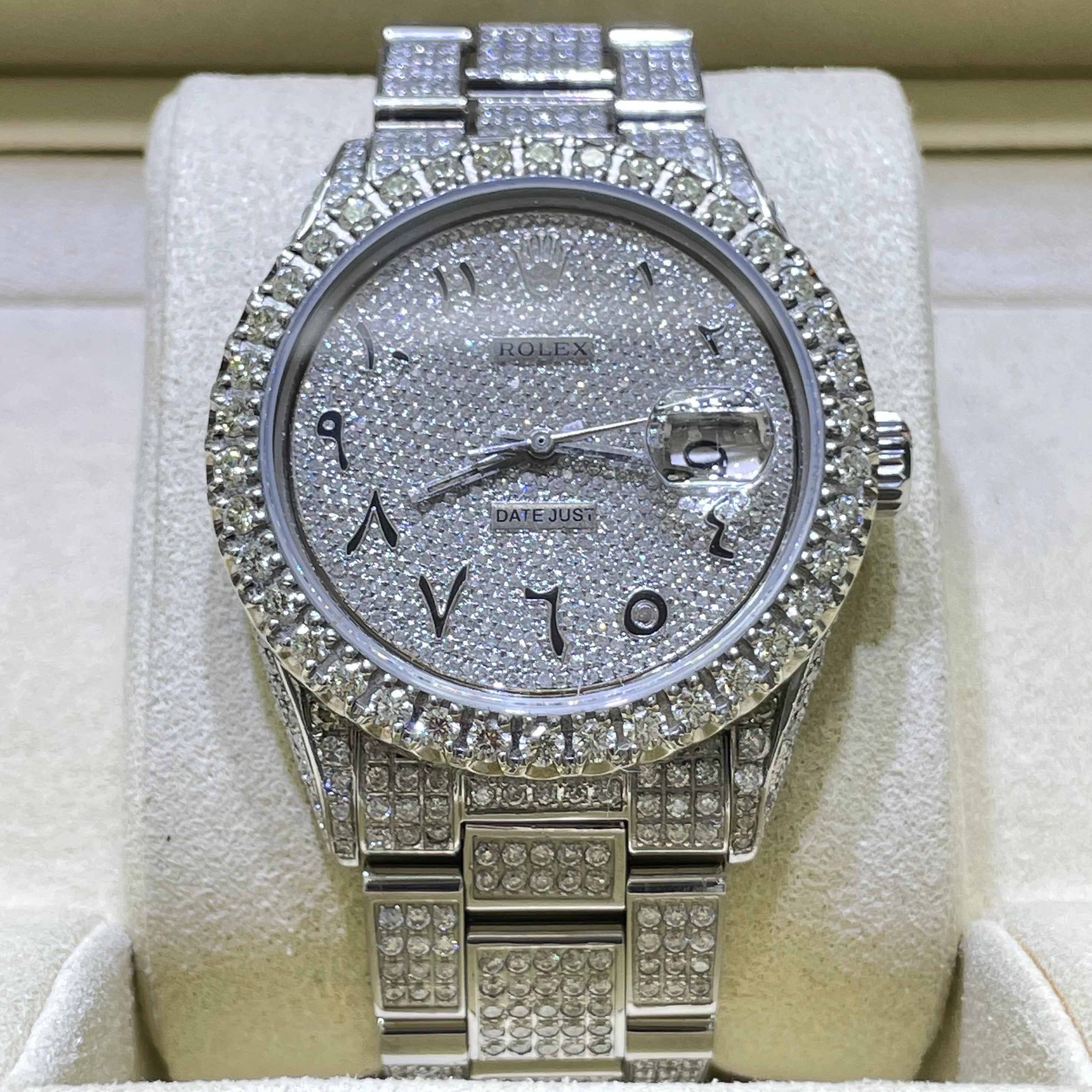 Iced out outlet rolex watch price