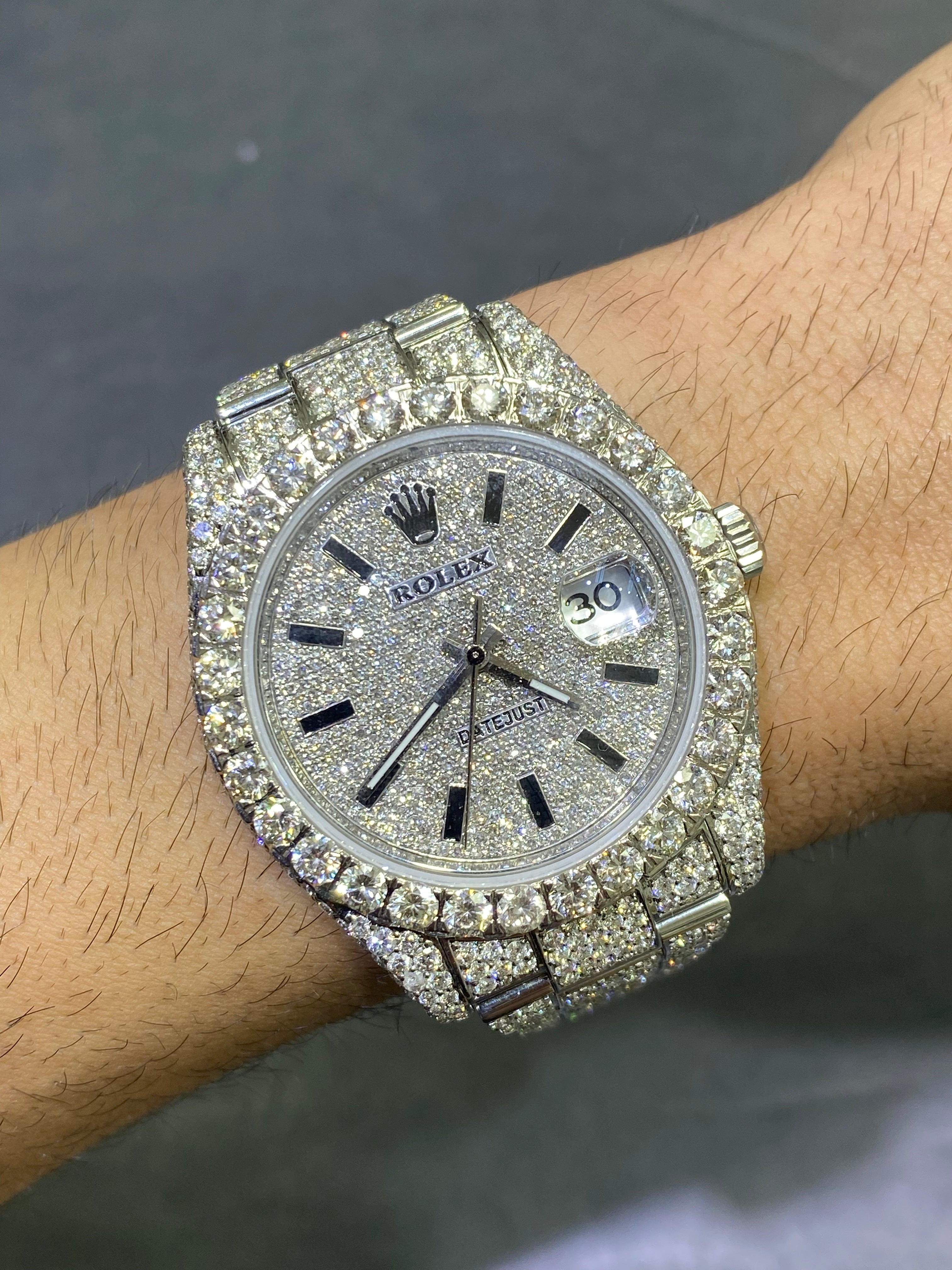 41mm BUST DOWN ROLEX AVALANCHE VVS 2024 NATURAL DIAMONDS 30 cts