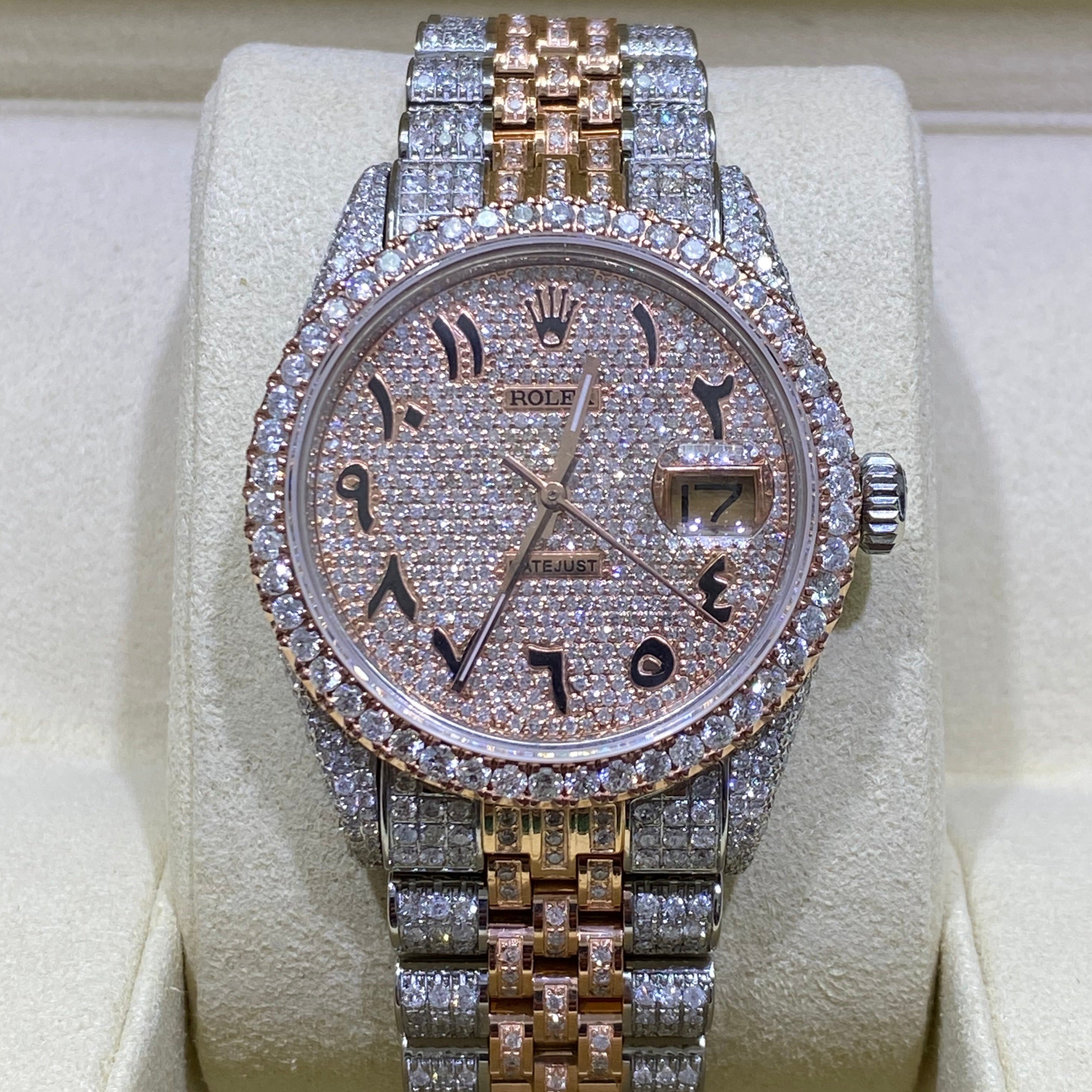 Rolex ice cheap gold