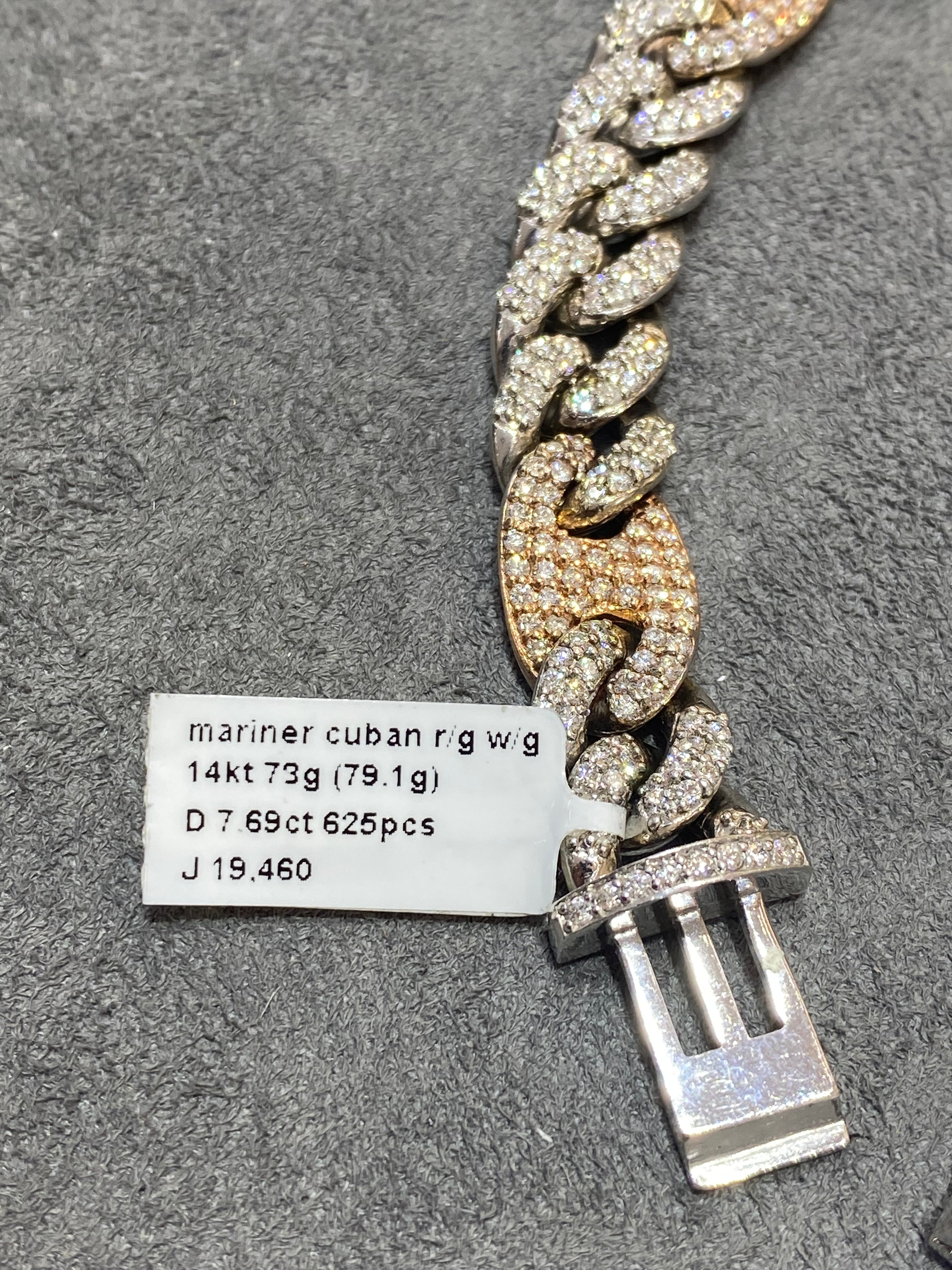 New 14k VS1 Mariner Miami Cuban link bracelet
