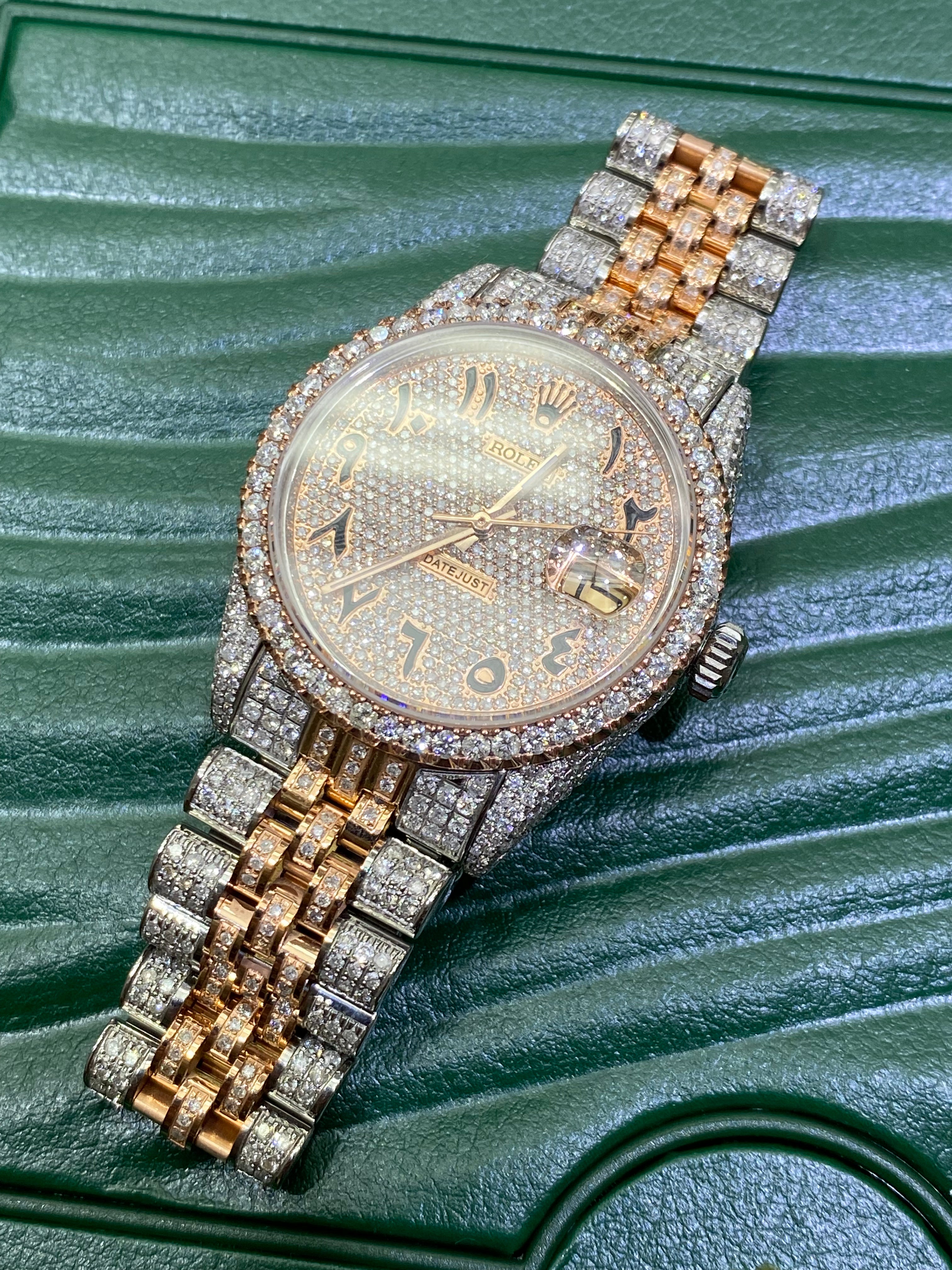 Bust Down rolex with diamonds