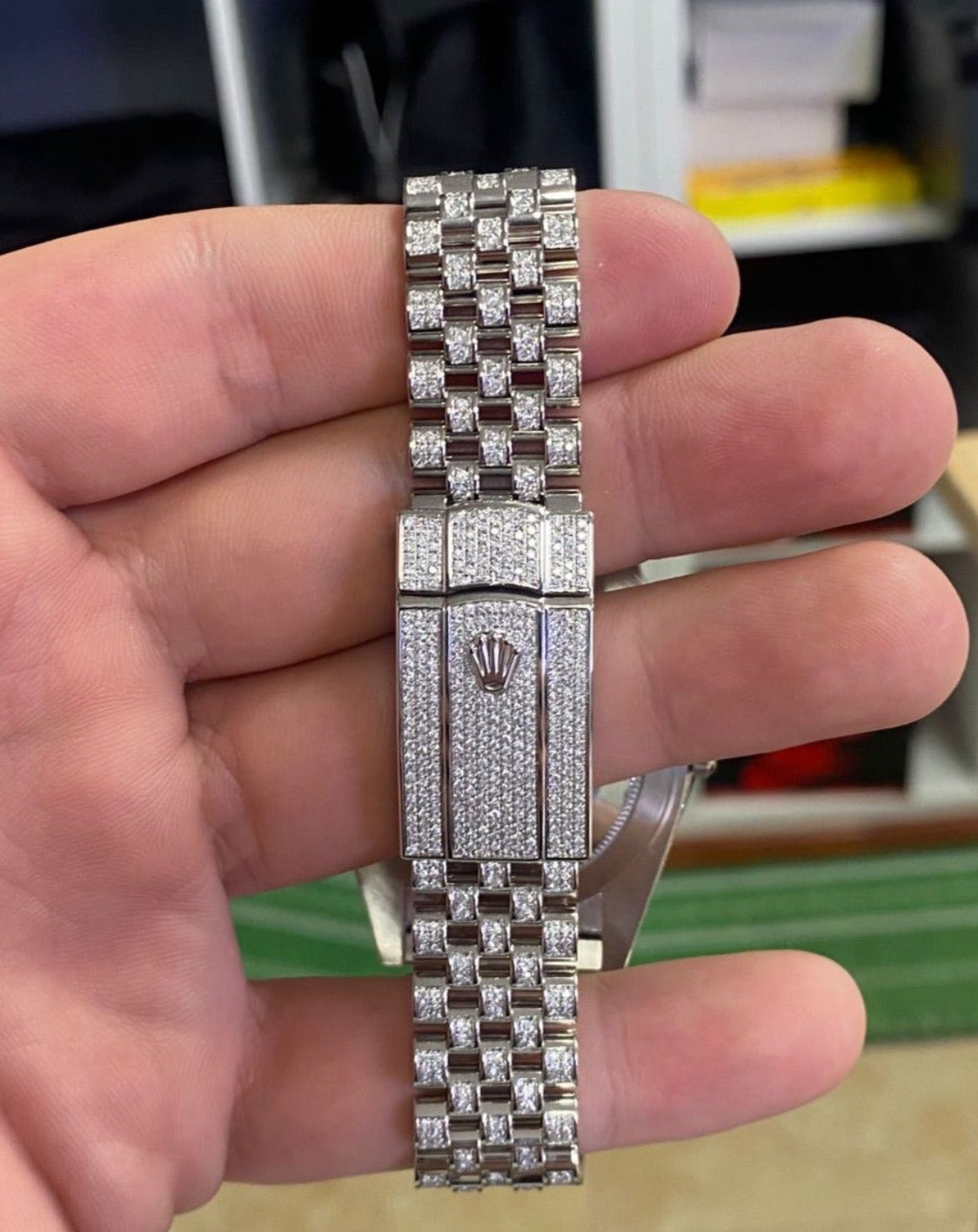 41 MM ROLEX “ICED BUST DOWN “ RAINBOW 🌈 BEZEL VS1 22CTS 2021 RDP