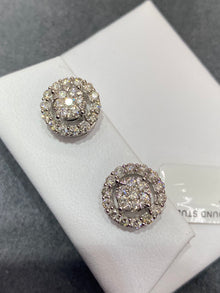  Vs1 1.2 carats natural diamonds 💎14k white gold stud earrings