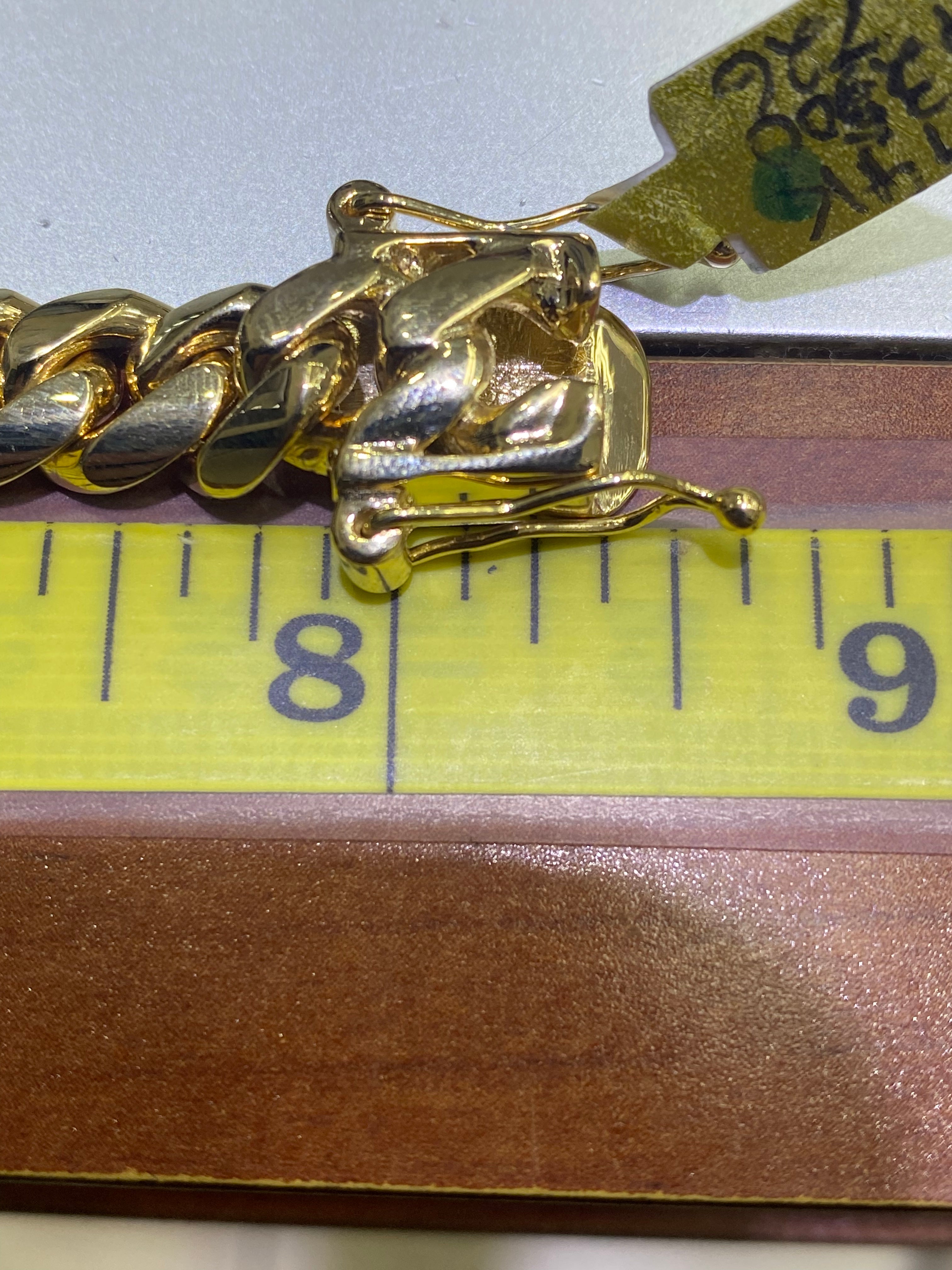 new 10k solid miami cuban link bracelet 10.2mm wide,8.5 inches,47 grams