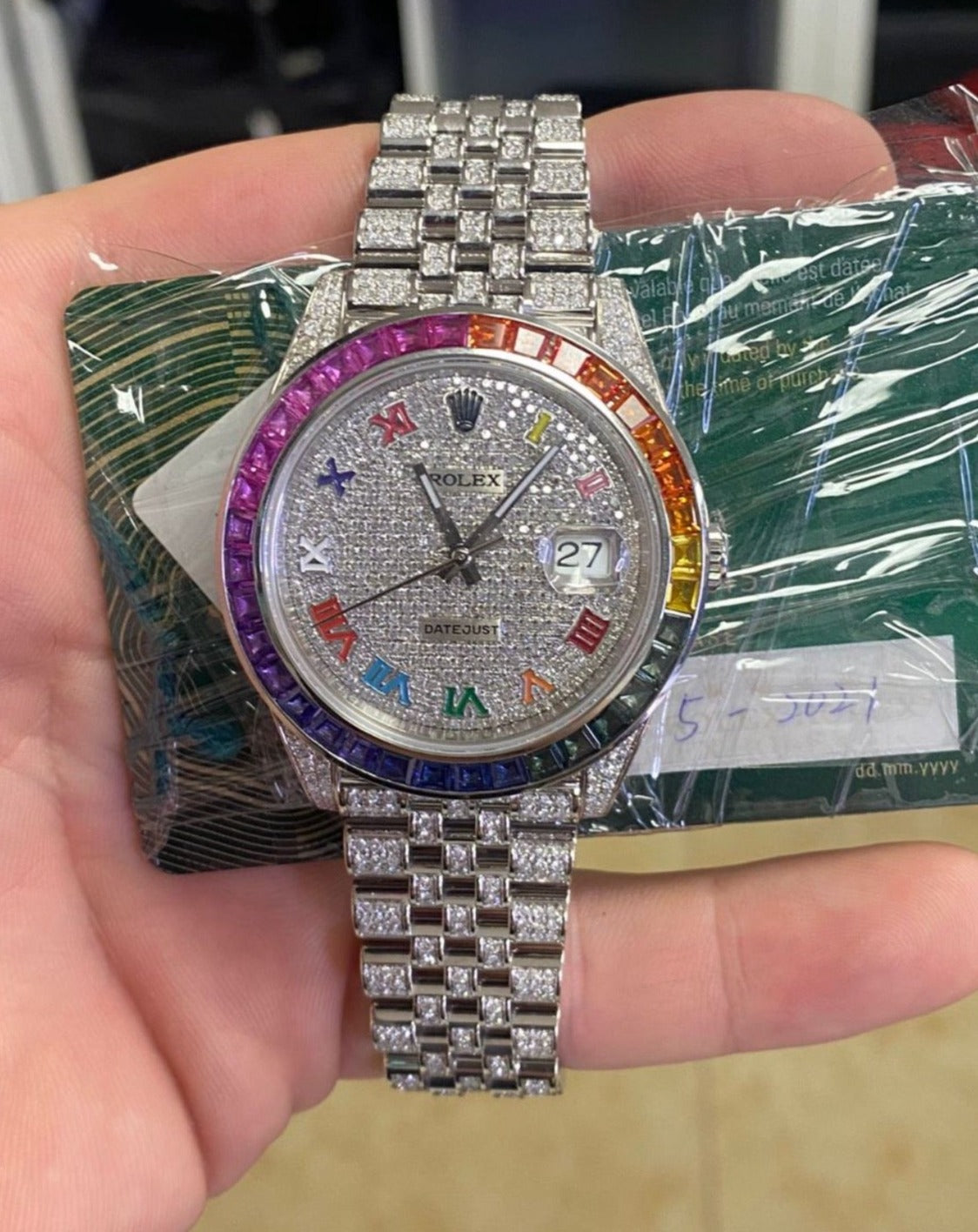 Holographic bust down rolex best sale