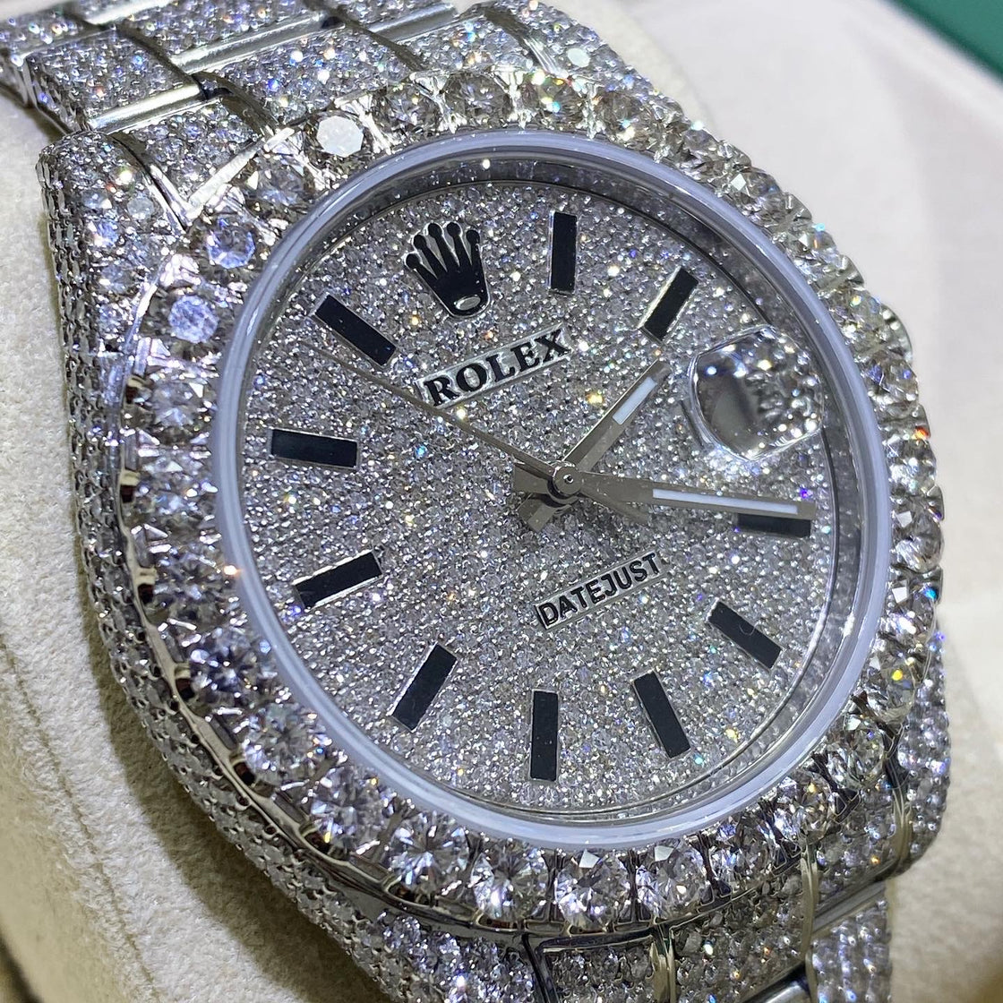 41mm BUST DOWN ROLEX AVALANCHE VVS 2023 NATURAL DIAMONDS 💎 30 cts RDP