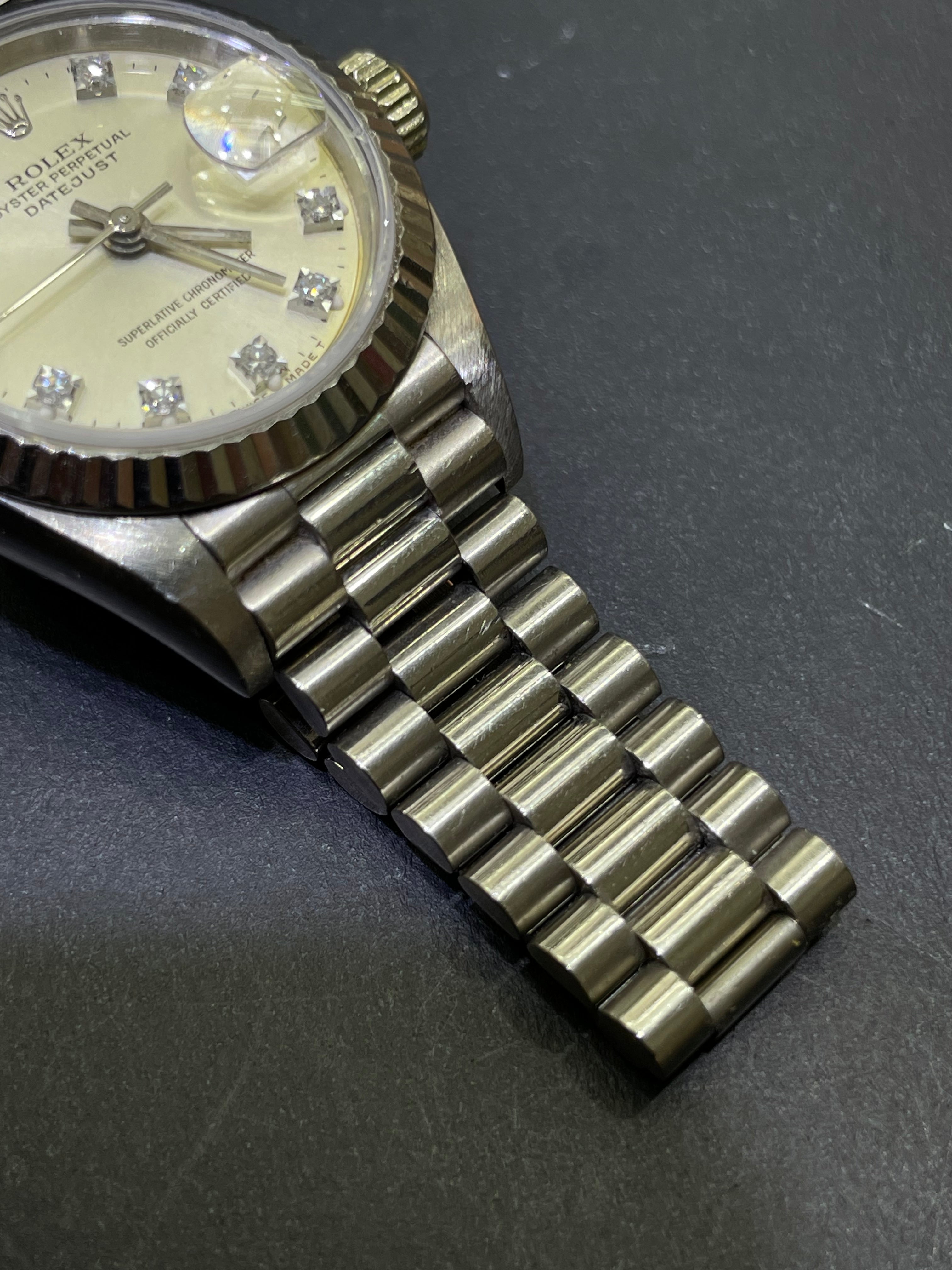 Rolex 18k solid white gold