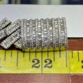 60 cts.t.w. baguette vs-1 miami cuban link,525 grams ,27mm,22 inches