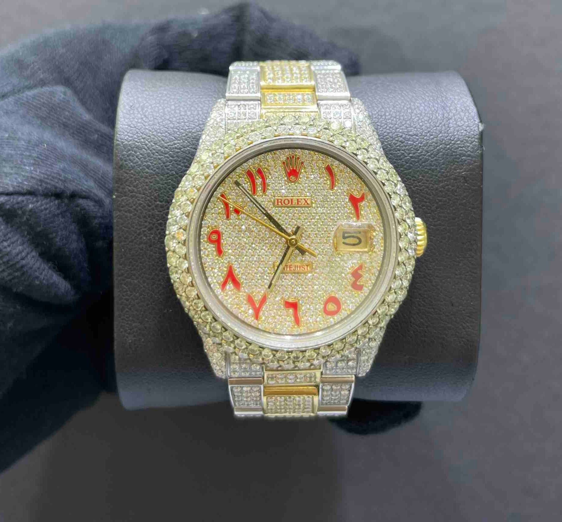 rolex bust down with red arabic dial