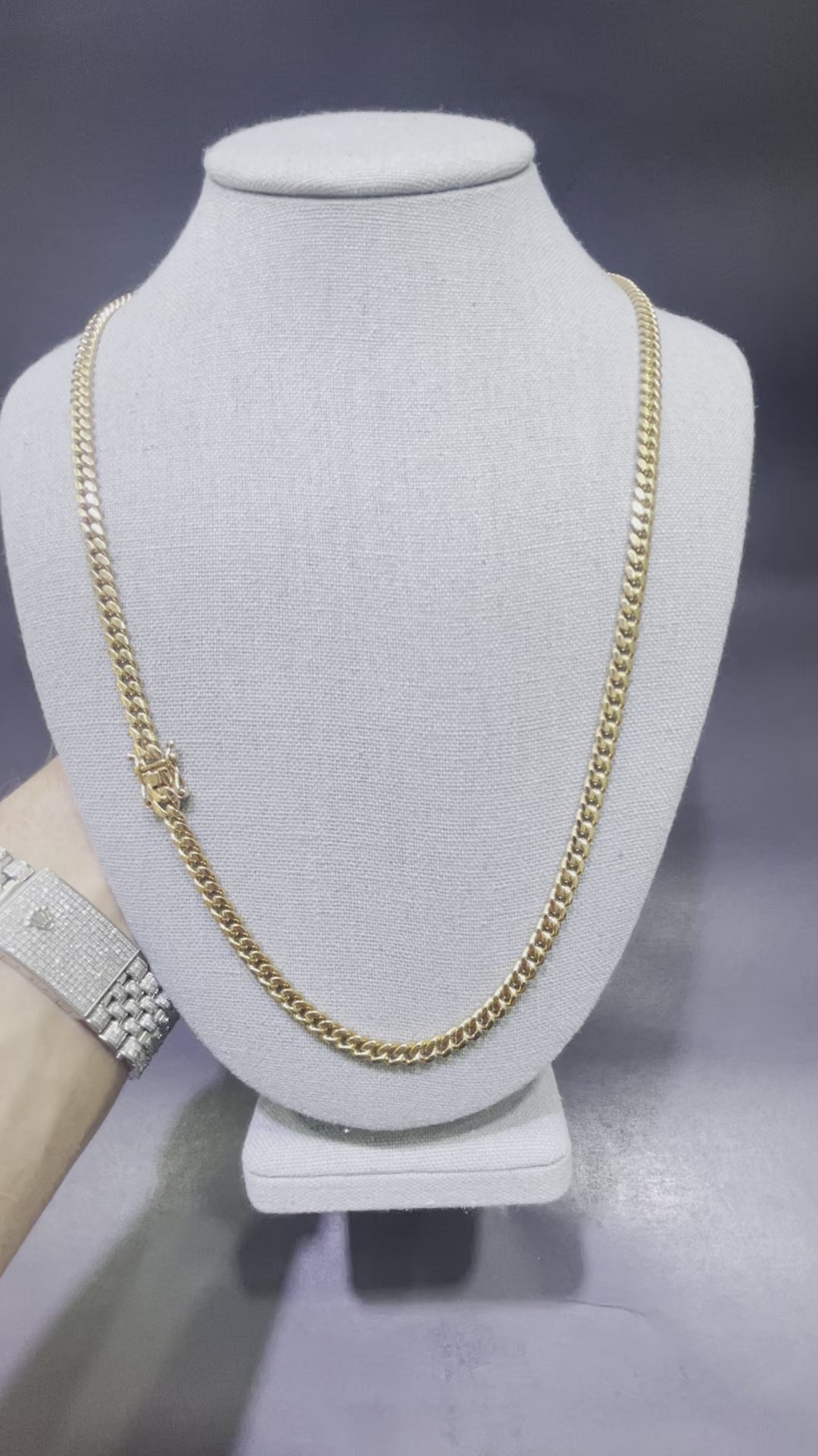 "Rose Gold Miami Cuban Link Chain 10k video"