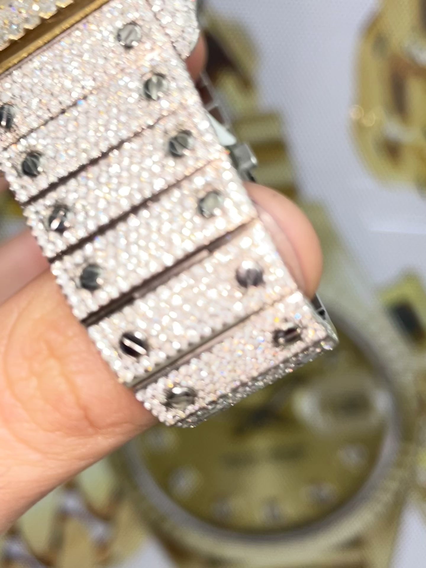 iced out cartier watch baguette cartier watch "iced bust down" 22 cts t.w. vs1 natural diamonds two tone