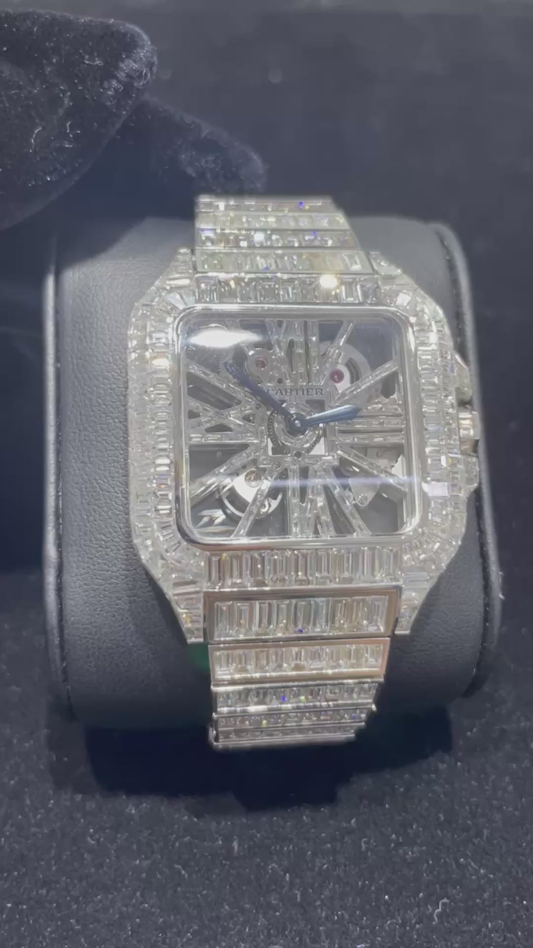 Cartier Skeleton Iced Out Chandelier VVS1 Watch