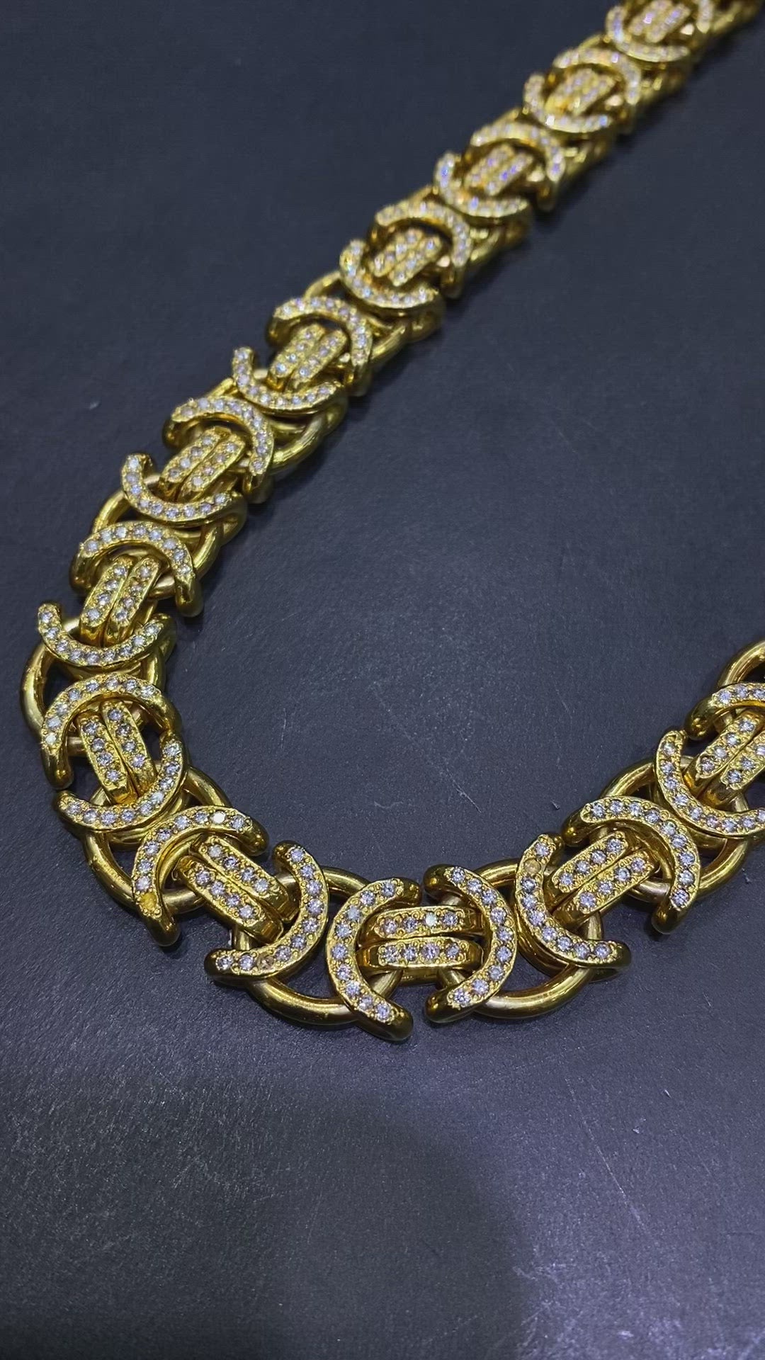 Kings Chain”solid Byzantine Miami Cuban link