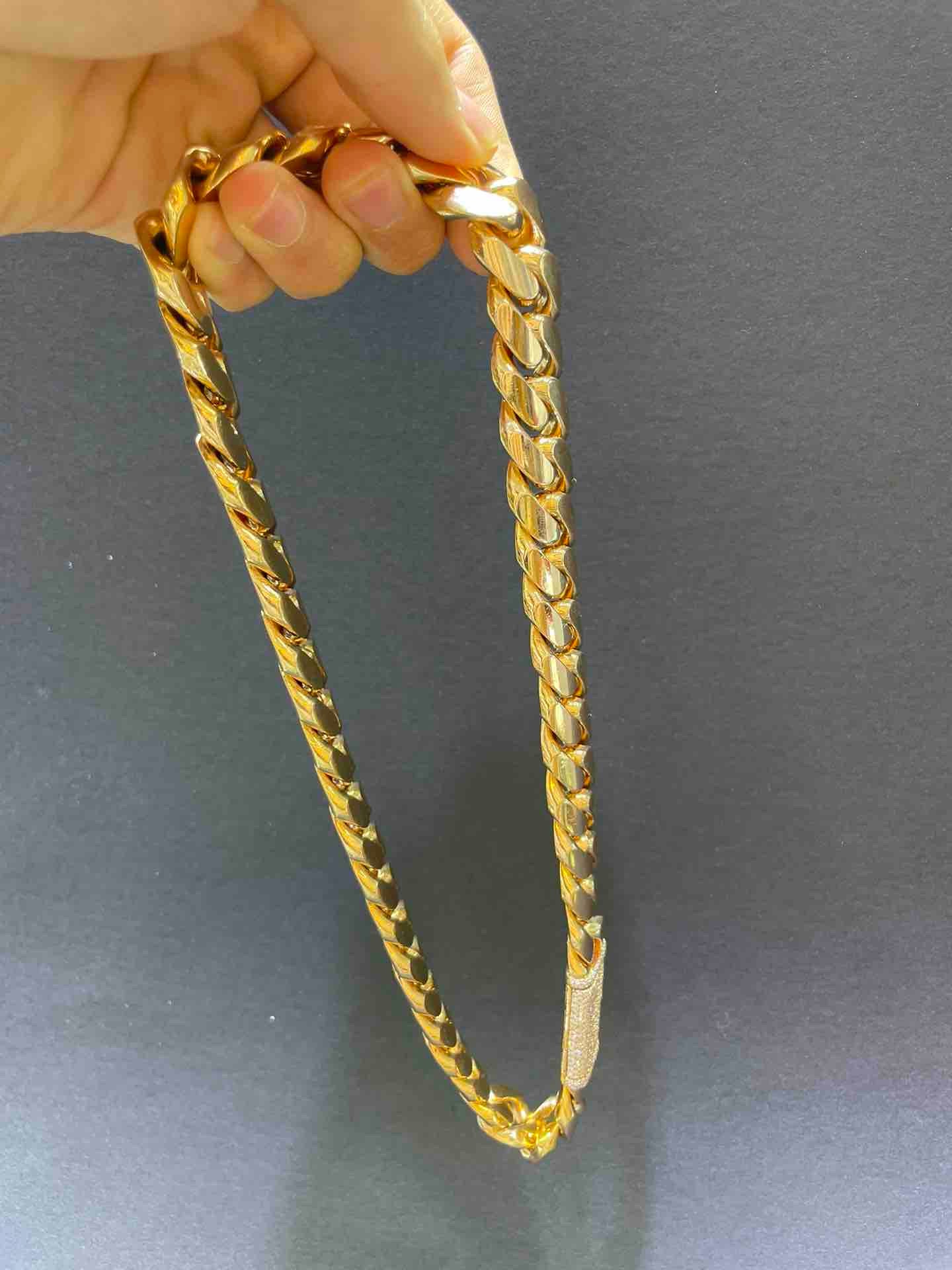 10k 21mm rose gold heavy miami cuban link chain 523 grams vs1 diamond clasp