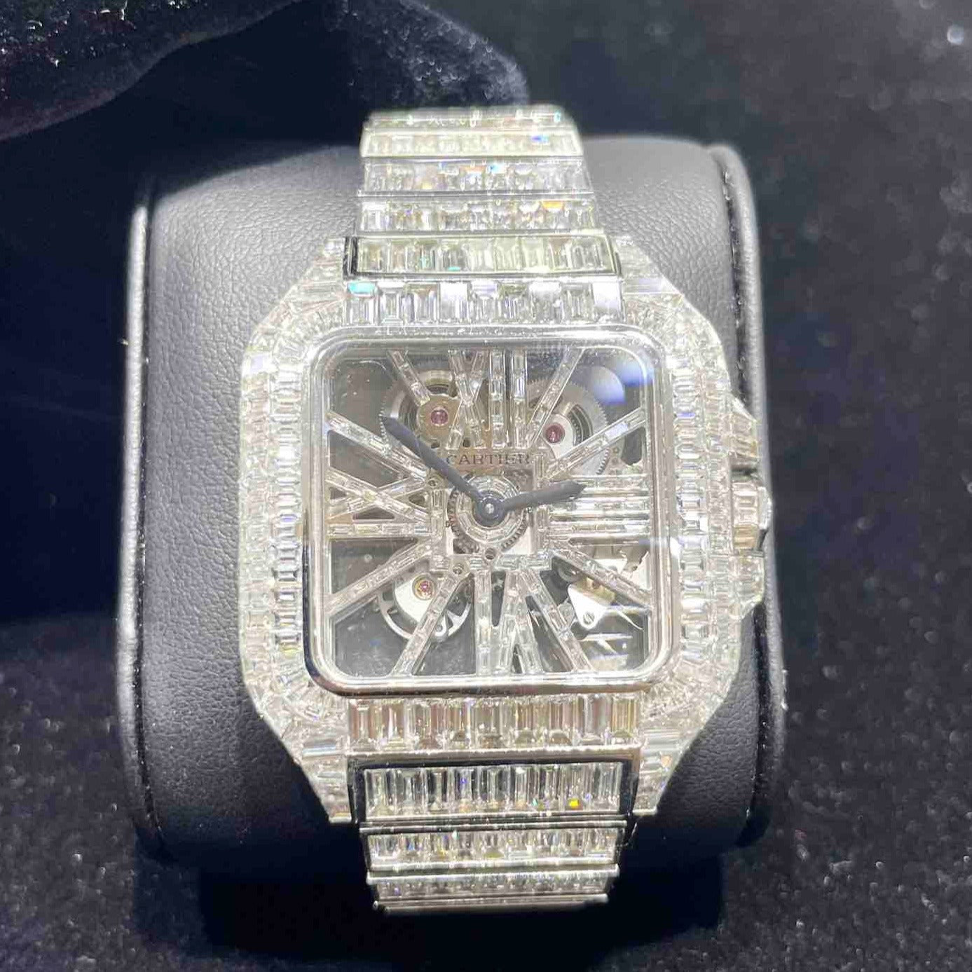 Cartier Skeleton Iced Out Chandelier VVS1 Watch