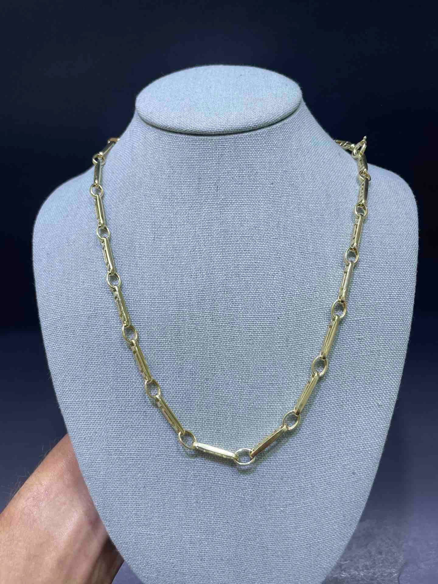 "14k gold chain mens real"
